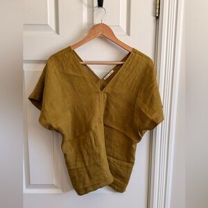 Black Crane linen blouse